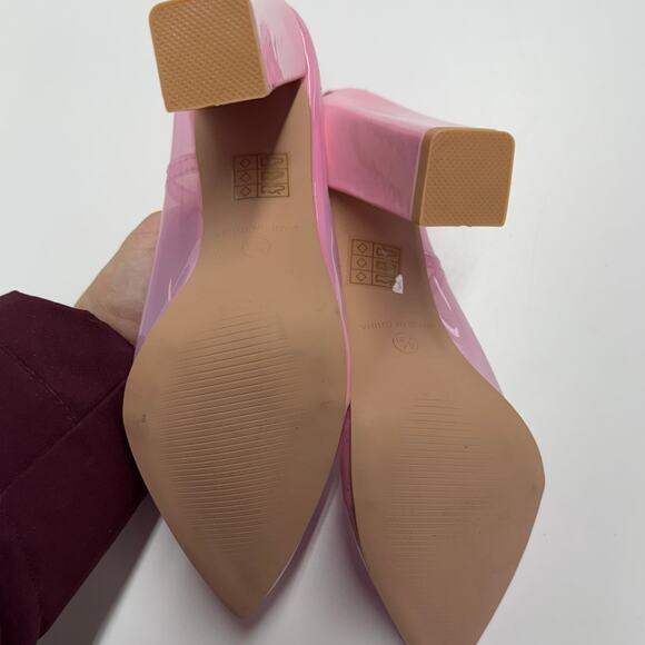 Nasty Gal Heels Womens 6 Pink Pointed Toe Block Heel Barbie Core - Picture 6 of 10